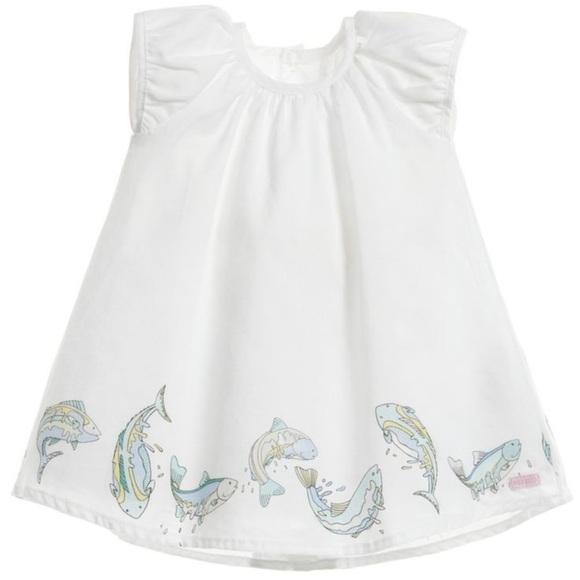 Kenzo Other - KENZO Baby Girls Cotton Dress w/ Bloomers Fish Sz‎ 12M